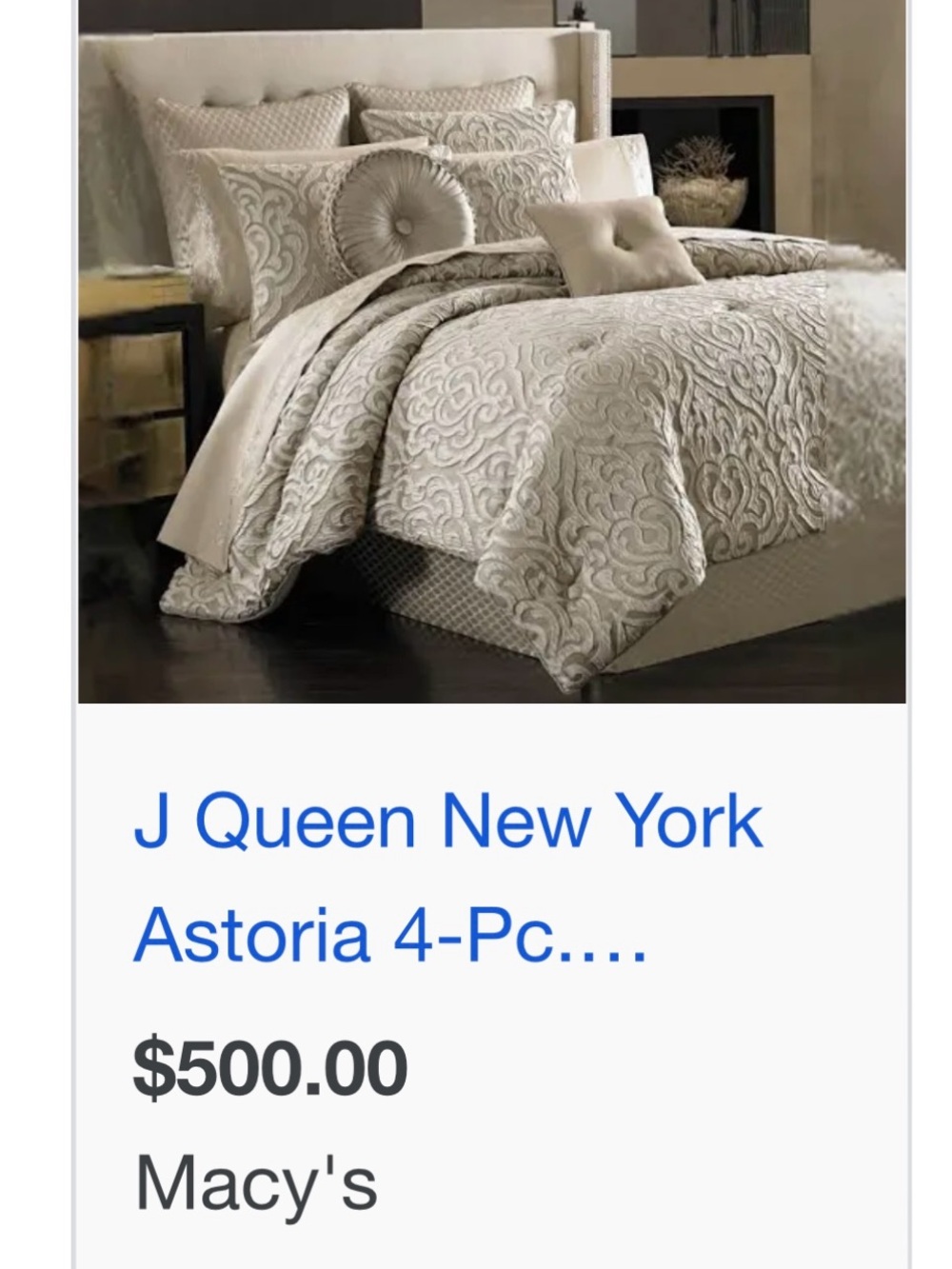 Astoria J. Queen New York 4-Piece King Comforter Set
